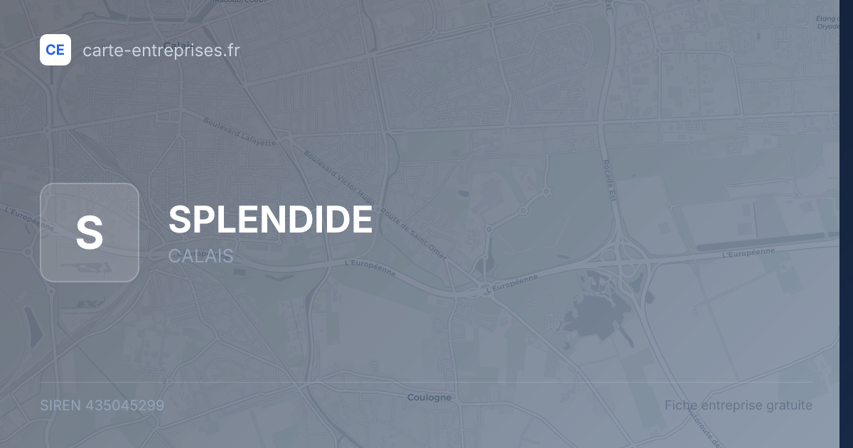 SPLENDIDE — 435045299 — fiche entreprise