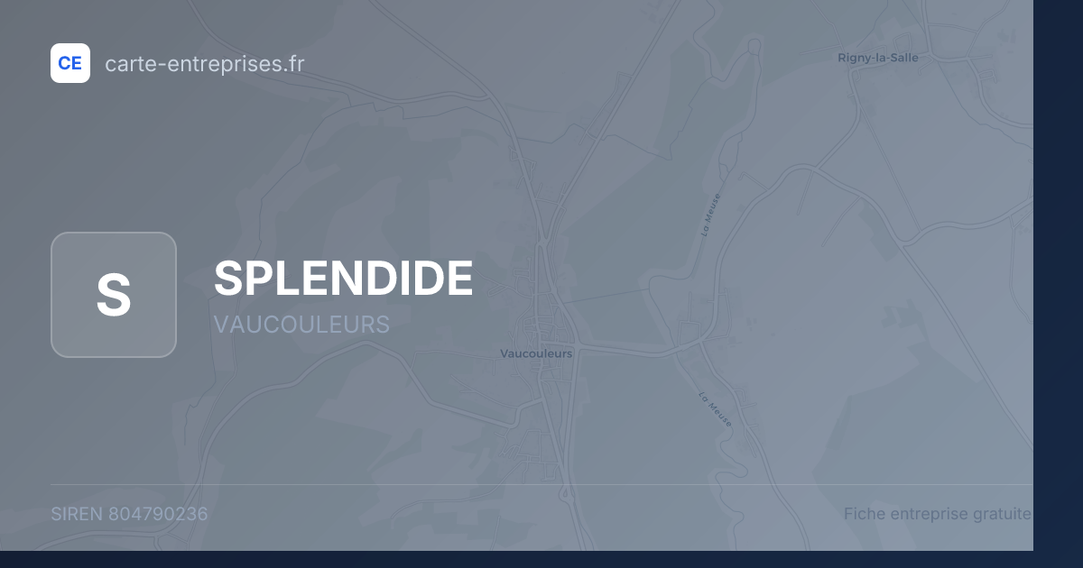SPLENDIDE — 804790236 — fiche entreprise