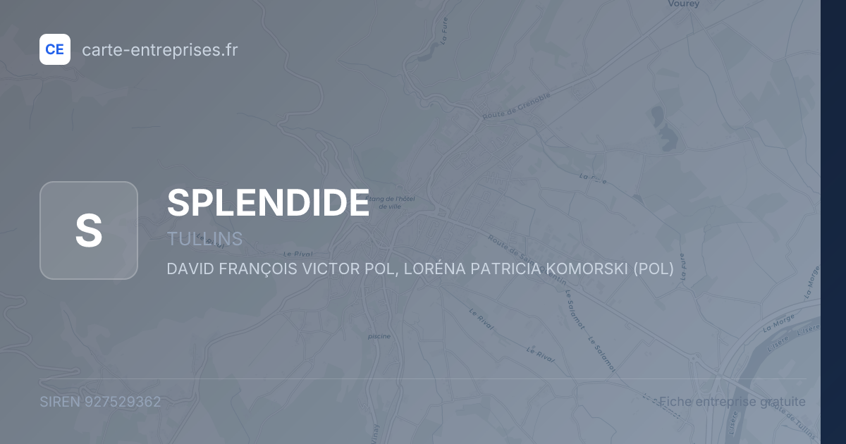 SPLENDIDE — 927529362 — fiche entreprise