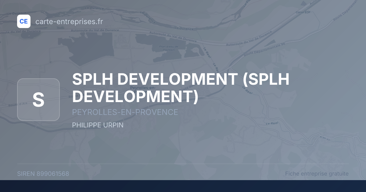 SPLH DEVELOPMENT — 899061568 — fiche entreprise
