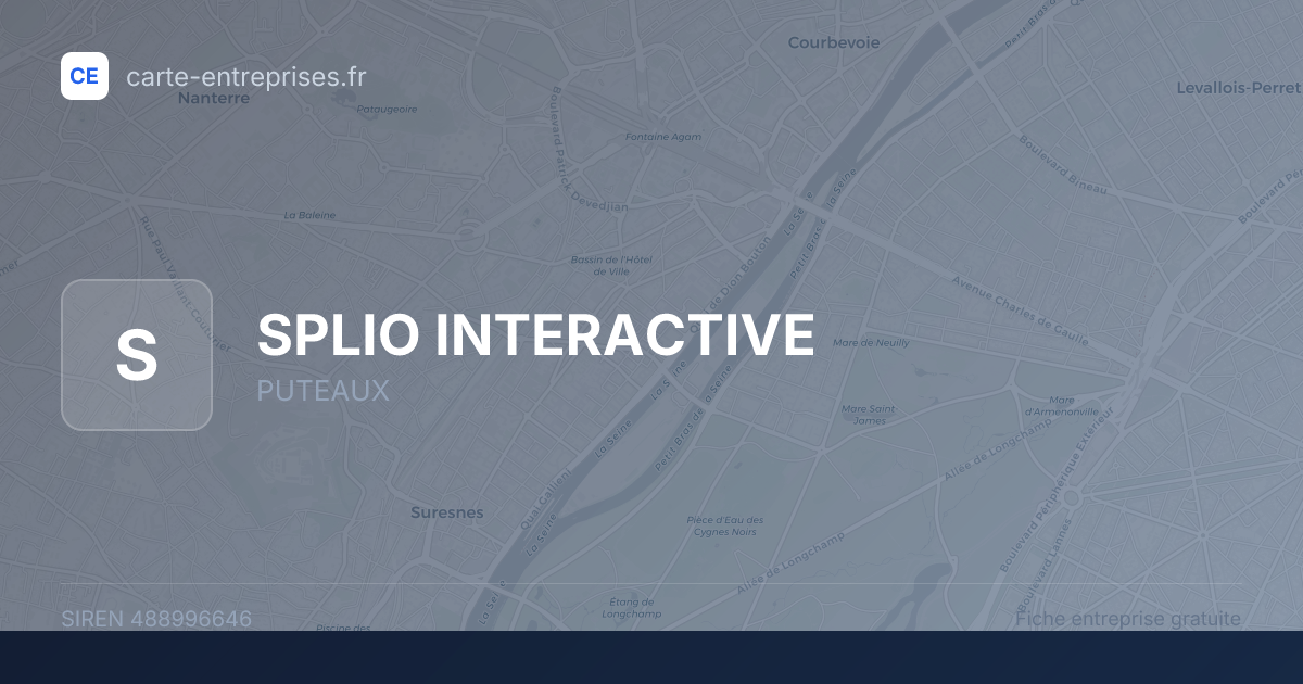 SPLIO INTERACTIVE — 488996646 — fiche entreprise