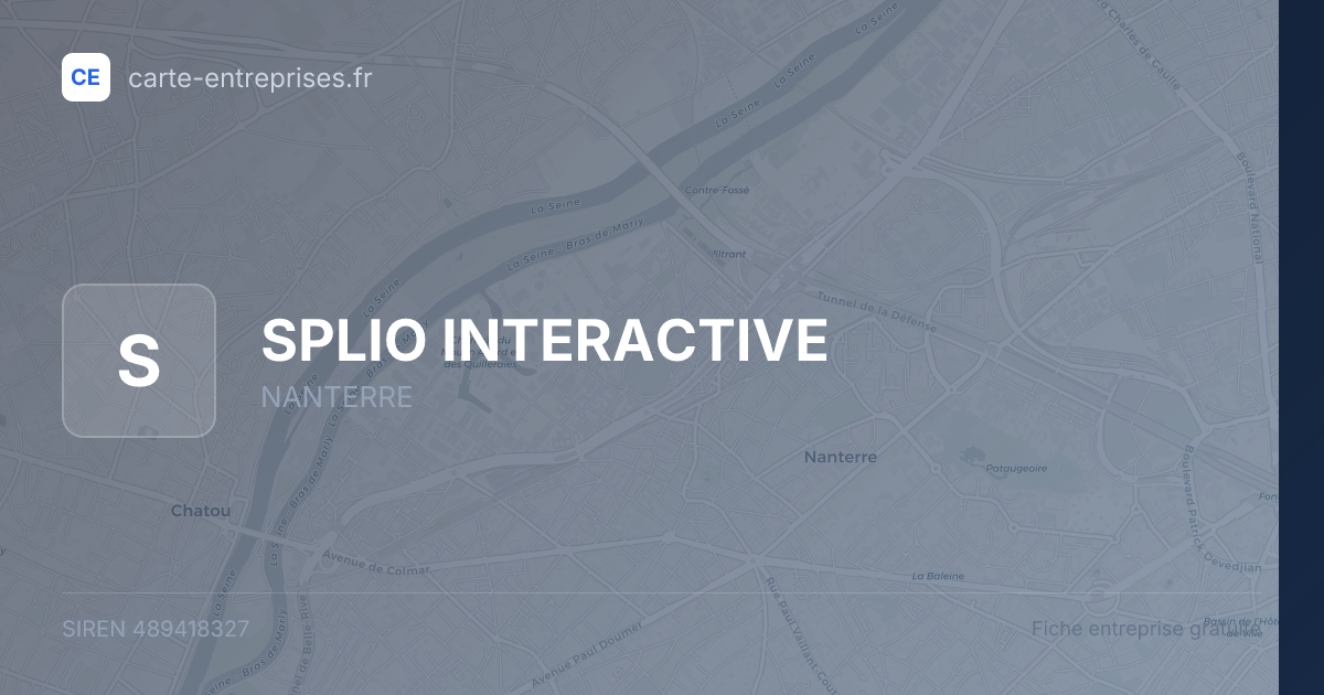 SPLIO INTERACTIVE — 489418327 — fiche entreprise
