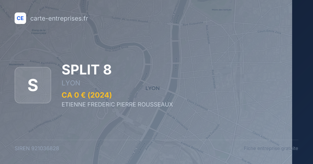 SPLIT 8 — 921036828 — fiche entreprise