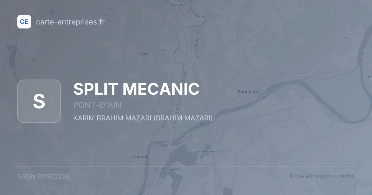 SPLIT MECANIC — 917962292 — fiche entreprise