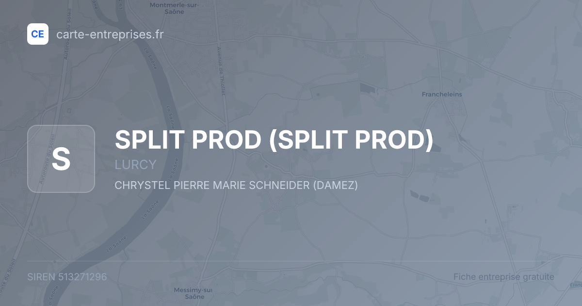 SPLIT PROD — 513271296 — fiche entreprise