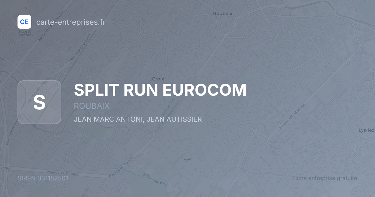 SPLIT RUN EUROCOM — 331182501 — fiche entreprise