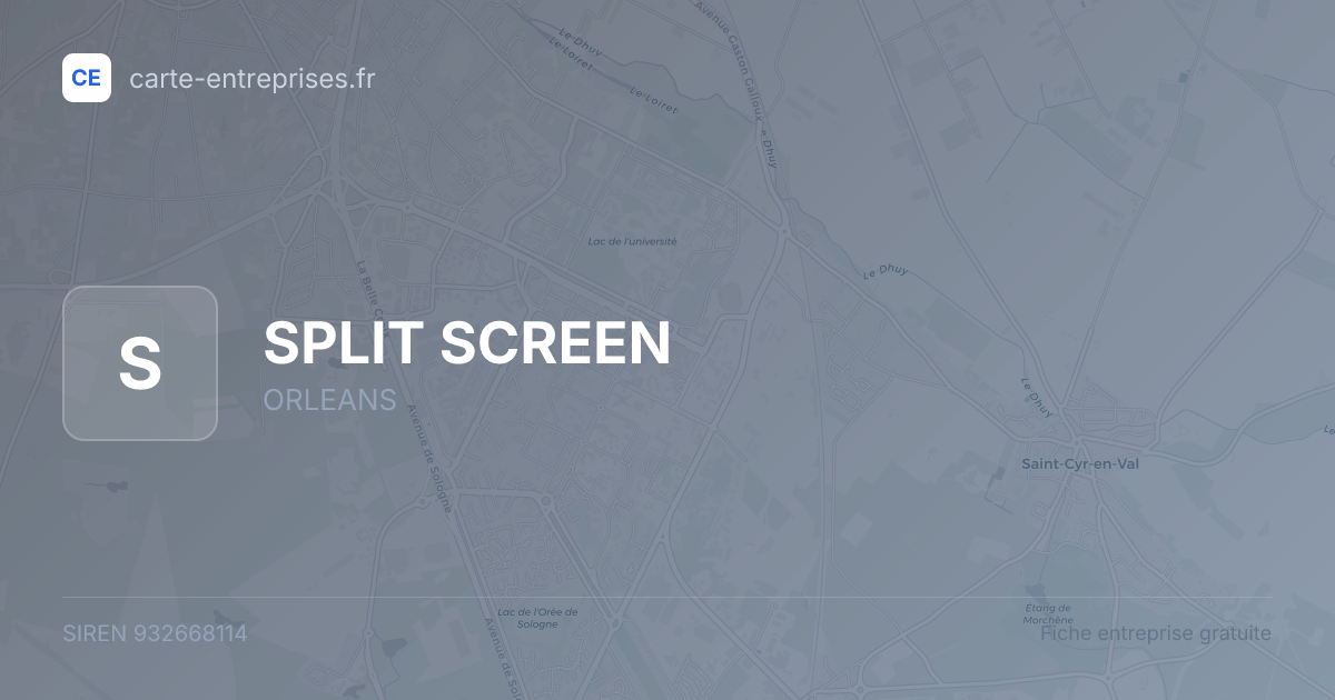 SPLIT SCREEN — 932668114 — fiche entreprise
