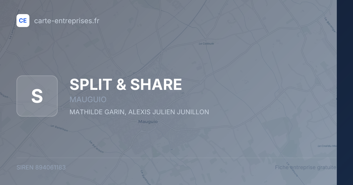 SPLIT & SHARE — 894061183 — fiche entreprise