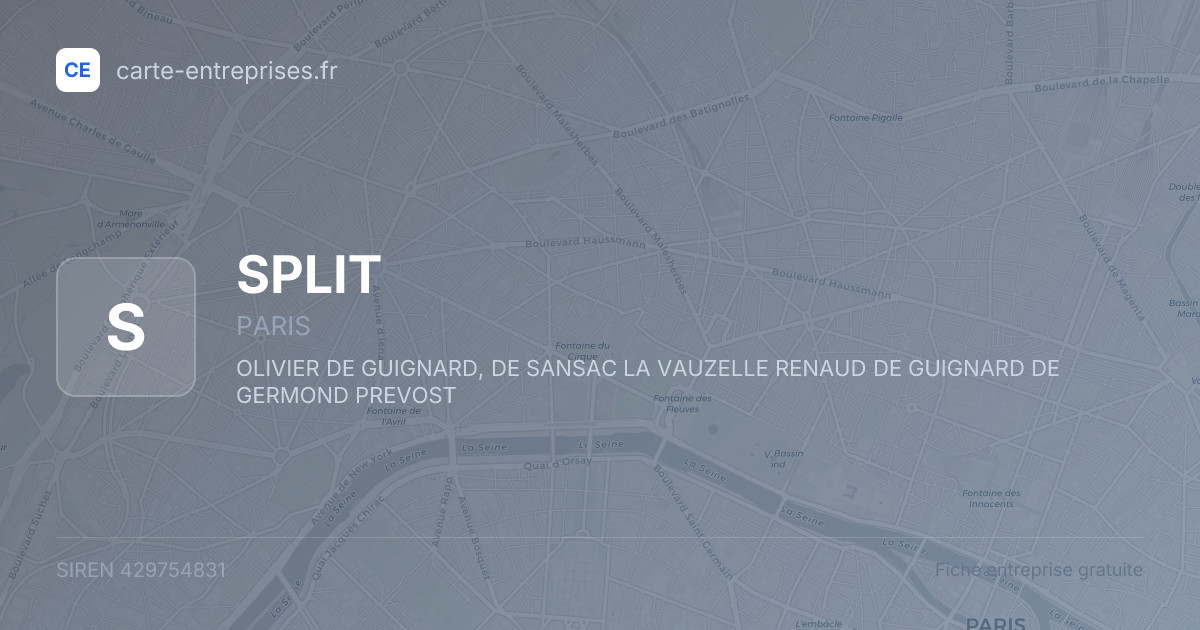 SPLIT — 429754831 — fiche entreprise