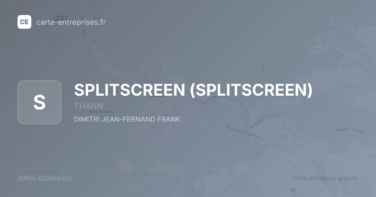SPLITSCREEN — 820894392 — fiche entreprise