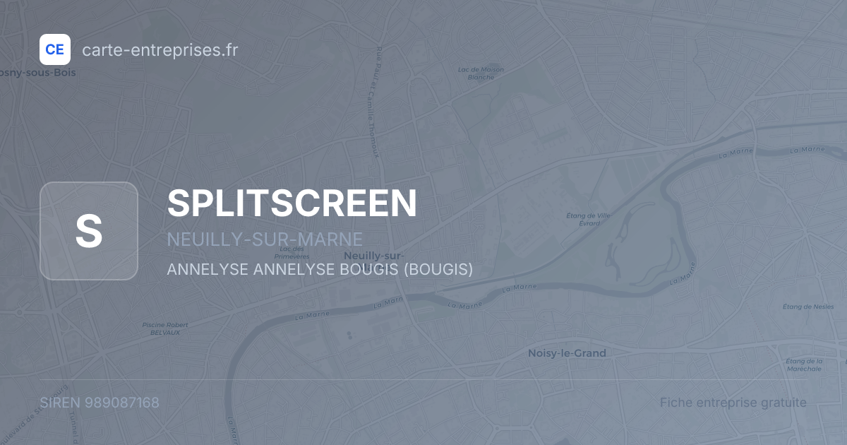 SPLITSCREEN — 989087168 — fiche entreprise