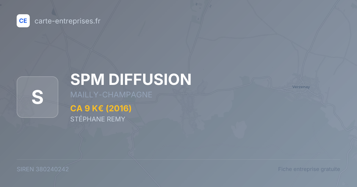 SPM DIFFUSION — 380240242 — fiche entreprise