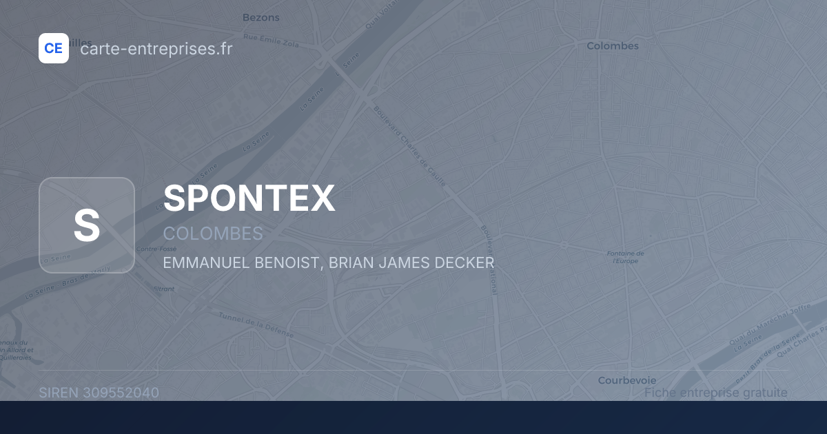 SPONTEX — 309552040 — fiche entreprise