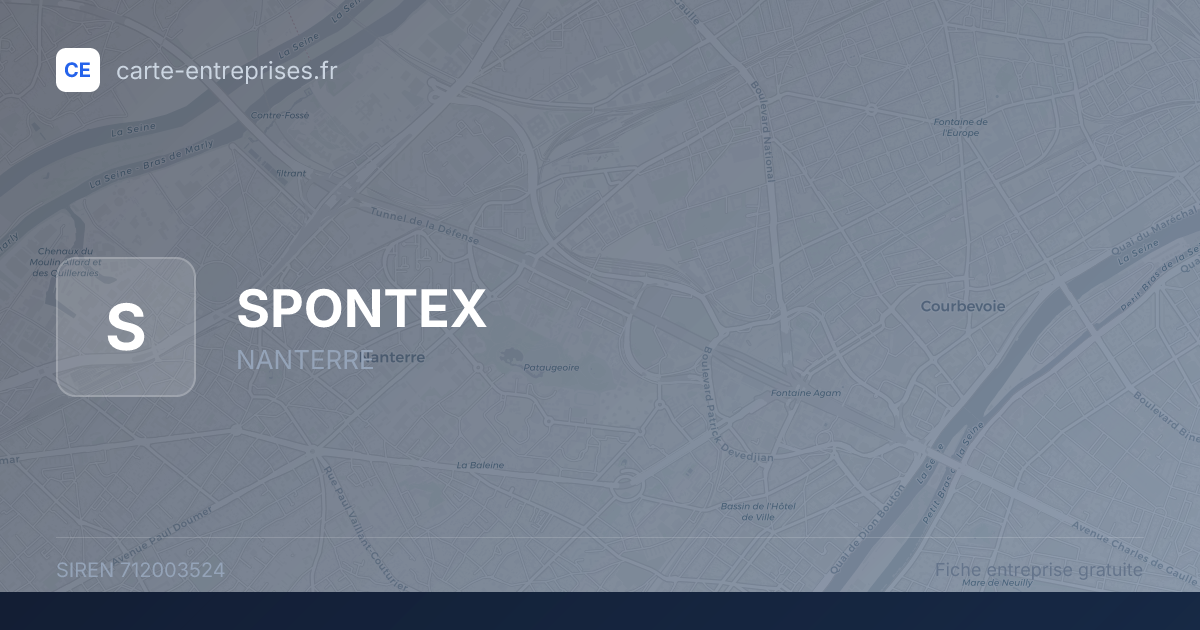 SPONTEX — 712003524 — fiche entreprise