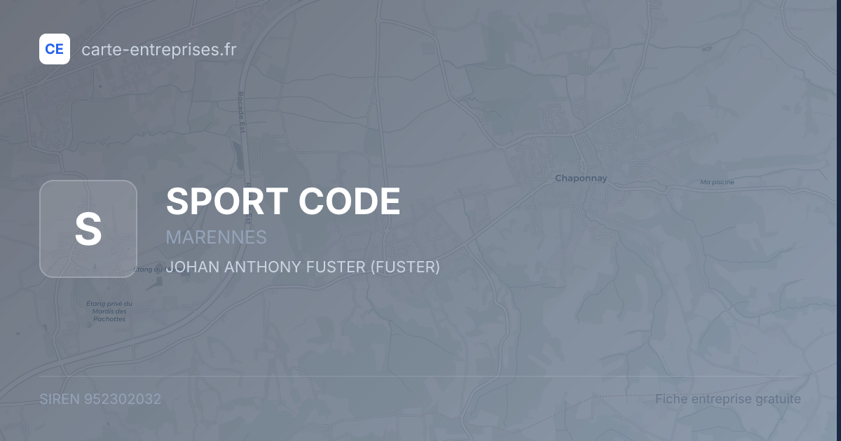 SPORT CODE — 952302032 — fiche entreprise
