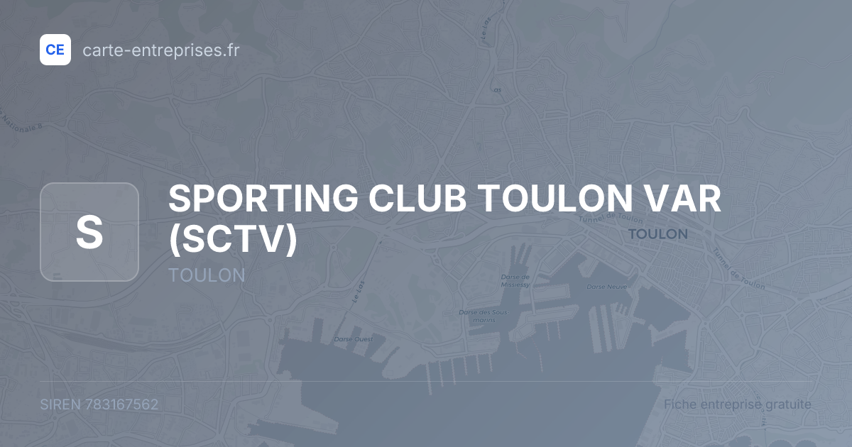 SPORTING CLUB TOULON VAR (SCTV) — 783167562 — fiche entreprise