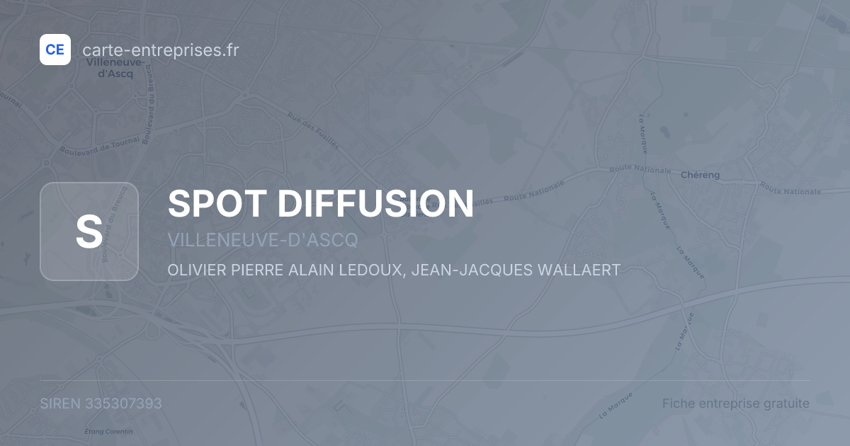 SPOT DIFFUSION — 335307393 — fiche entreprise