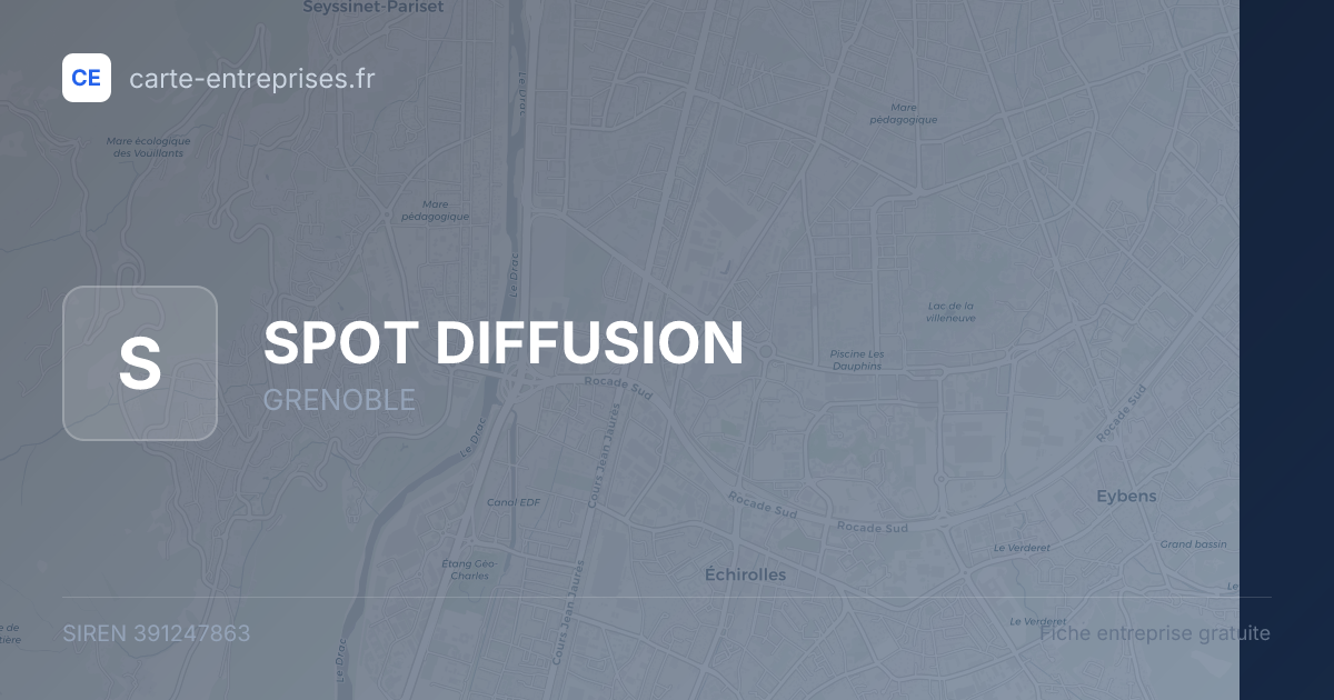SPOT DIFFUSION — 391247863 — fiche entreprise