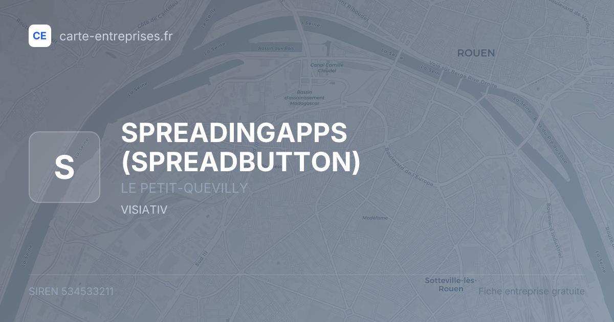 SPREADINGAPPS (SPREADBUTTON) — 534533211 — fiche entreprise