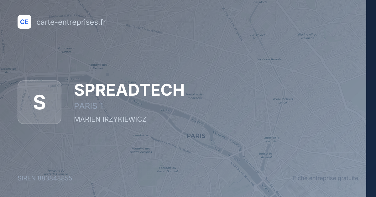 SPREADTECH — 883848855 — fiche entreprise
