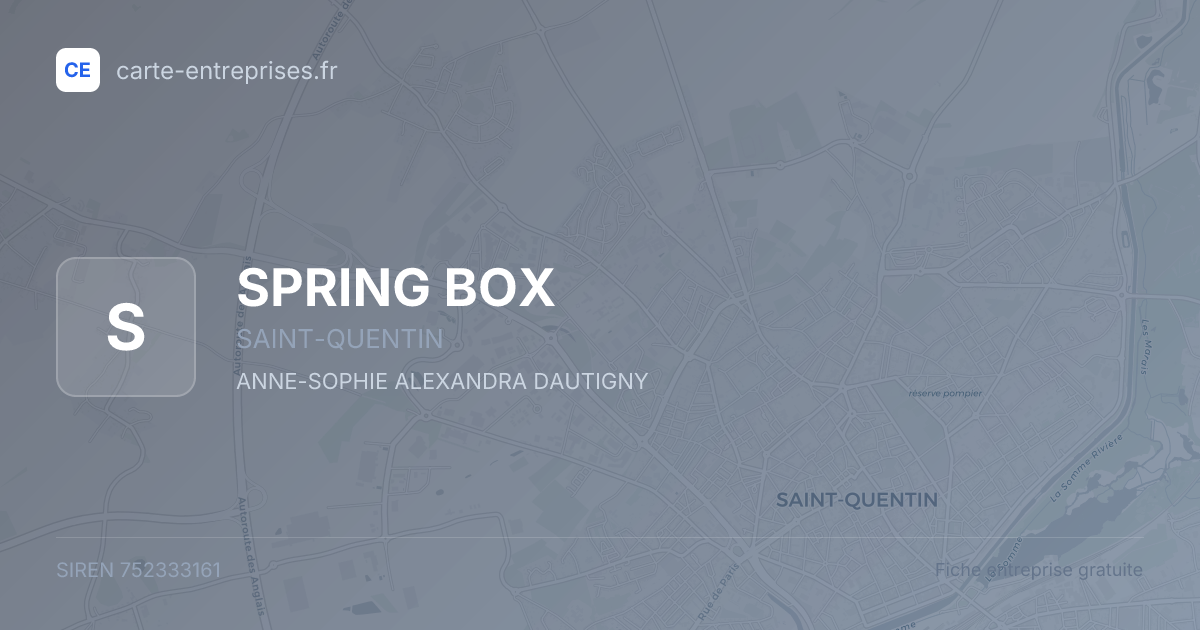 SPRING BOX — 752333161 — fiche entreprise