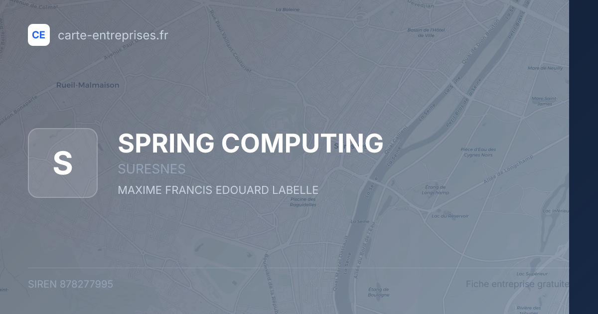 SPRING COMPUTING — 878277995 — fiche entreprise