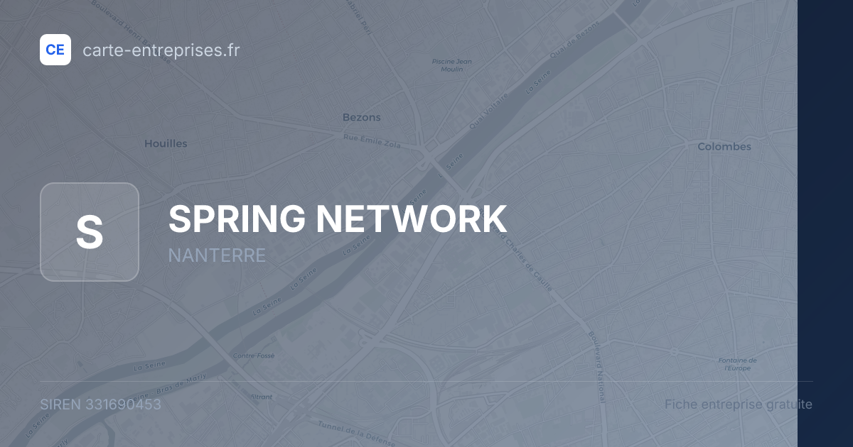 SPRING NETWORK — 331690453 — fiche entreprise