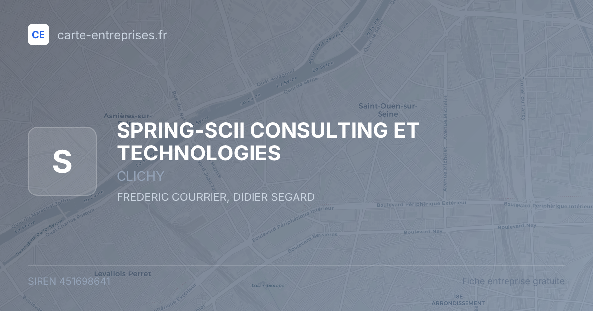 SPRING-SCII CONSULTING ET TECHNOLOGIES — 451698641 — fiche entreprise