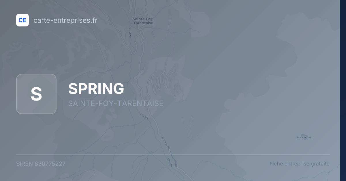 SPRING — 830775227 — fiche entreprise