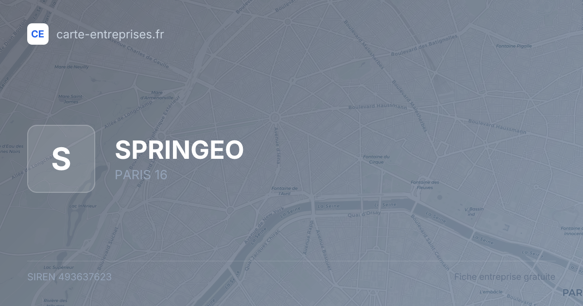 SPRINGEO — 493637623 — fiche entreprise