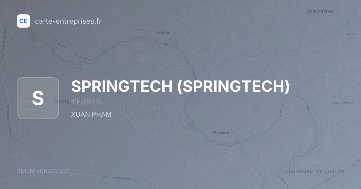SPRINGTECH — 908922032 — fiche entreprise