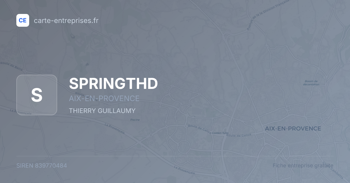 SPRINGTHD — 839770484 — fiche entreprise