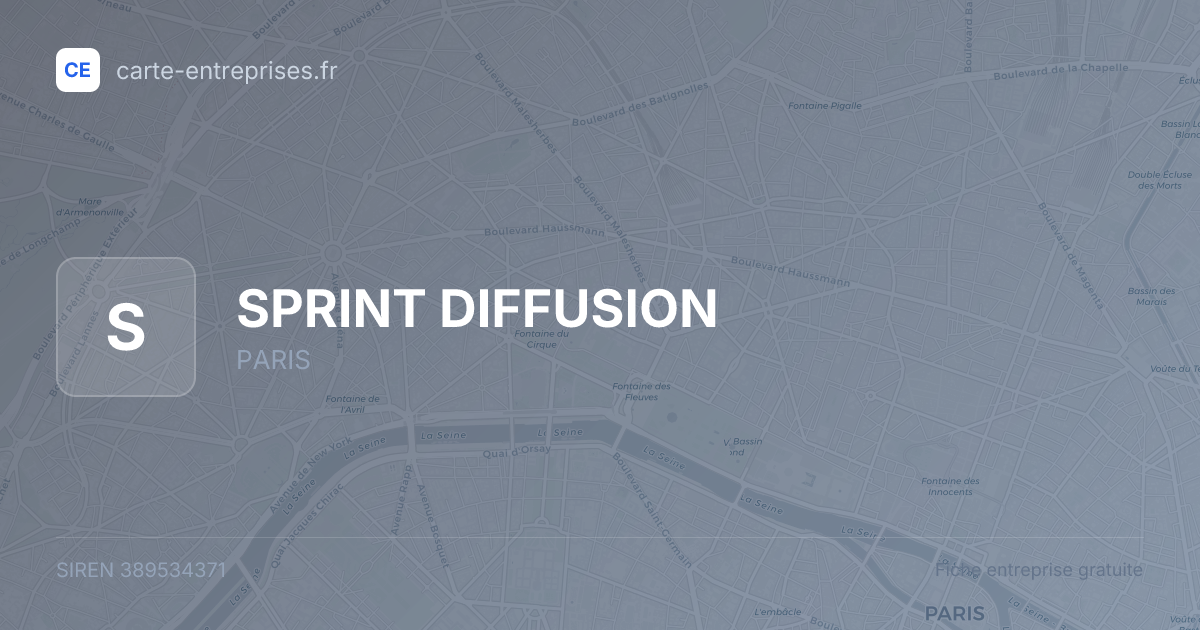 SPRINT DIFFUSION — 389534371 — fiche entreprise