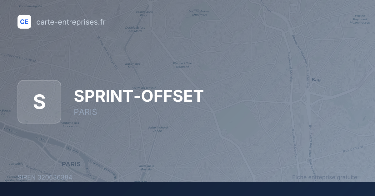 SPRINT-OFFSET — 320636384 — fiche entreprise