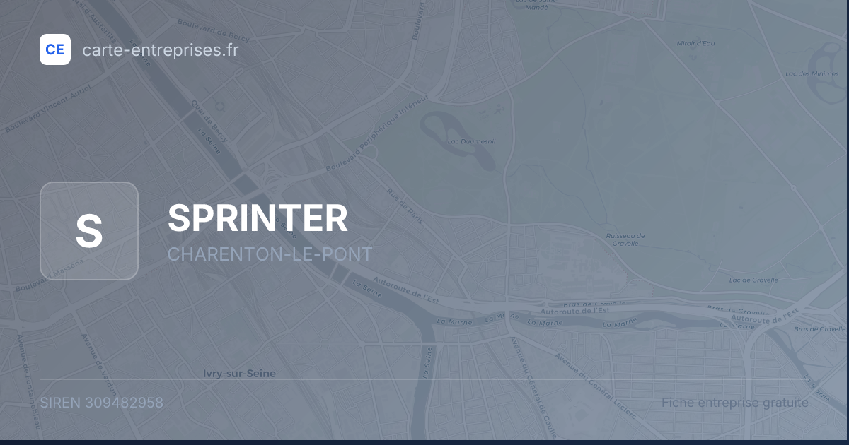 SPRINTER — 309482958 — fiche entreprise