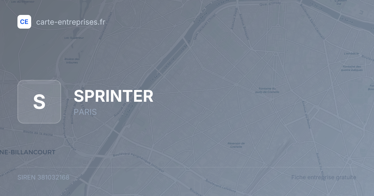 SPRINTER — 381032168 — fiche entreprise