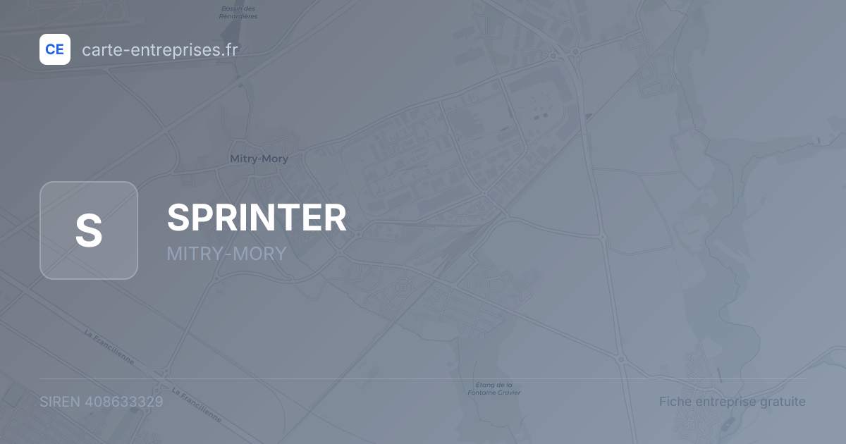 SPRINTER — 408633329 — fiche entreprise