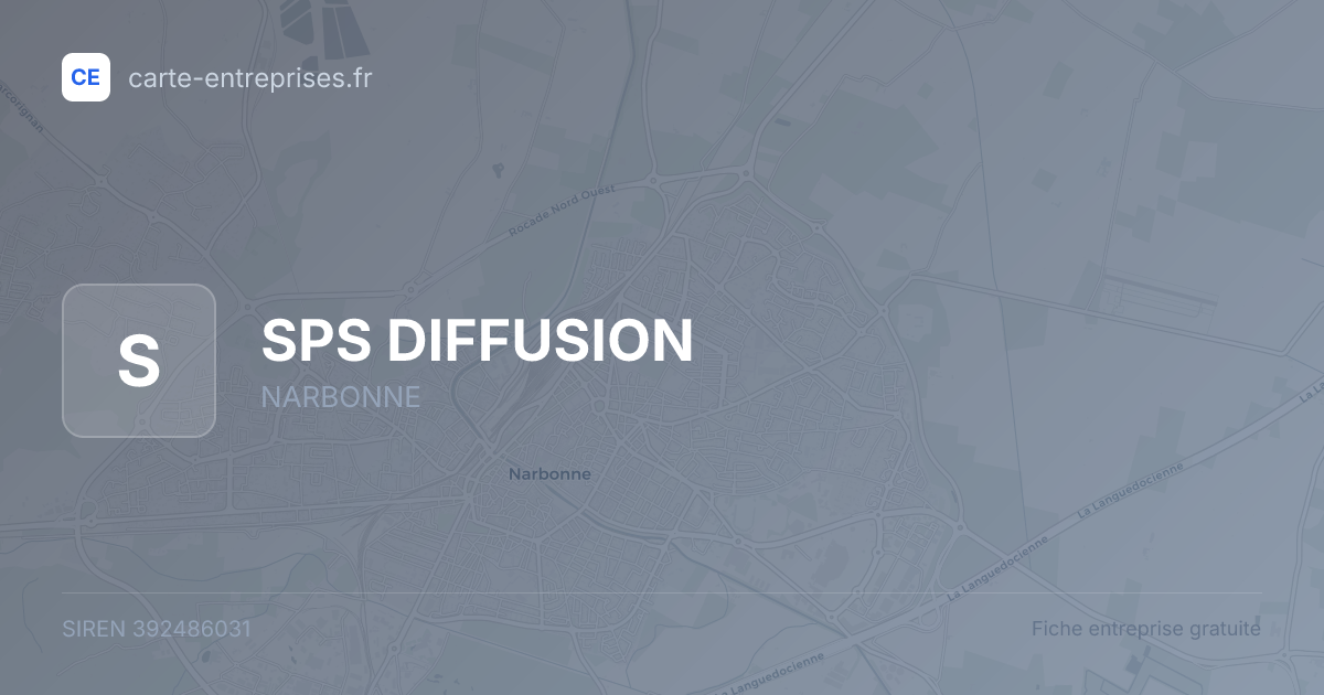 SPS DIFFUSION — 392486031 — fiche entreprise
