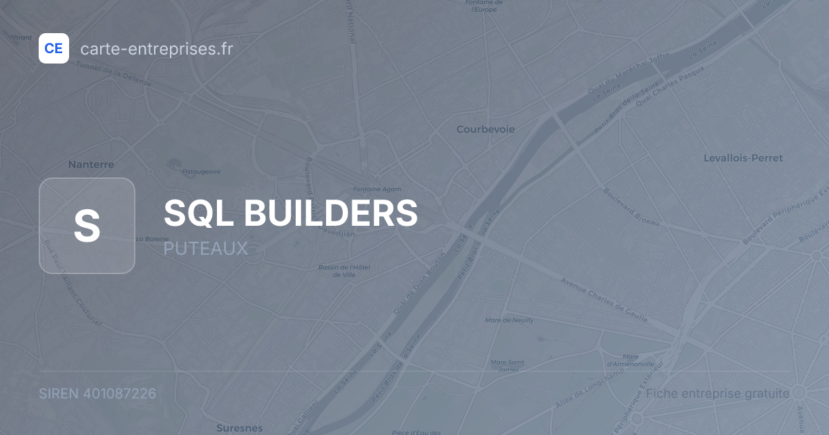 SQL BUILDERS — 401087226 — fiche entreprise