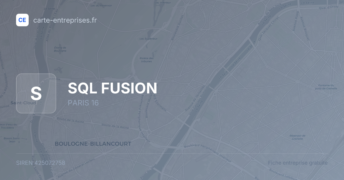 SQL FUSION — 425072758 — fiche entreprise