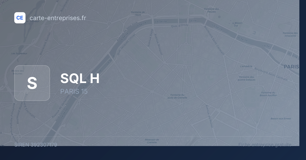 SQL H — 392307179 — fiche entreprise