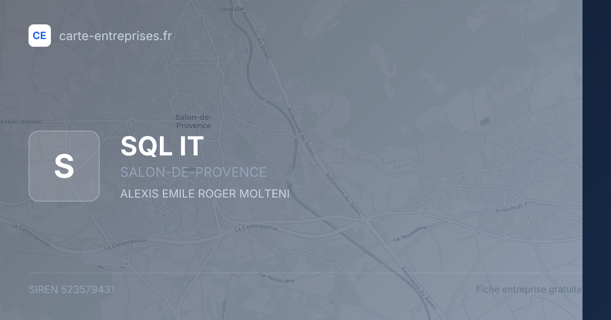 SQL IT — 523579431 — fiche entreprise