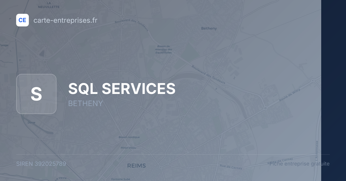 SQL SERVICES — 392025789 — fiche entreprise