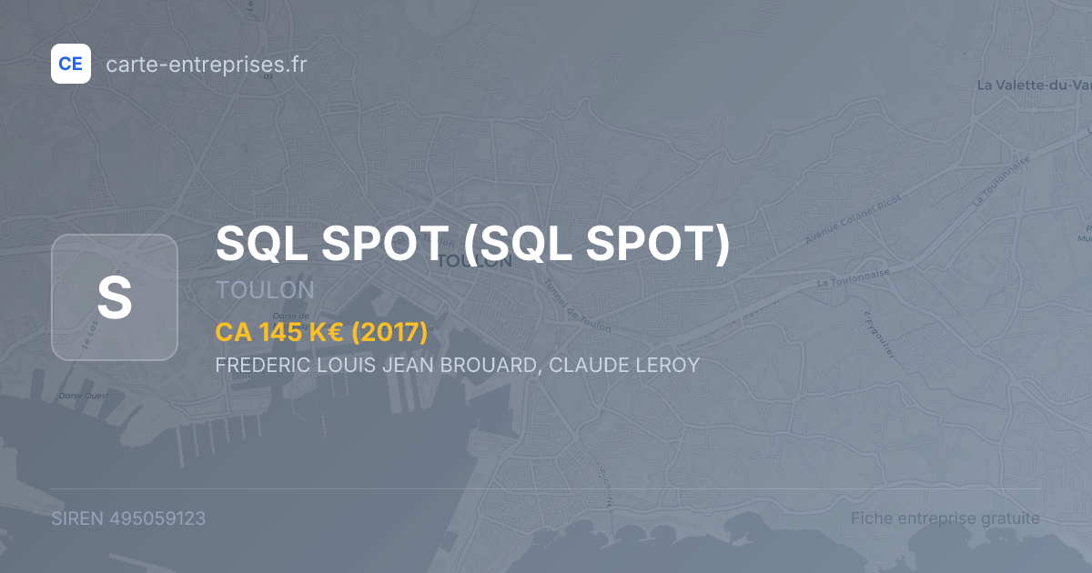 SQL SPOT — 495059123 — fiche entreprise