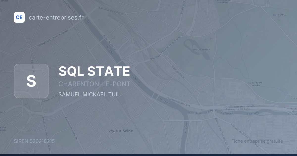 SQL STATE — 520218215 — fiche entreprise