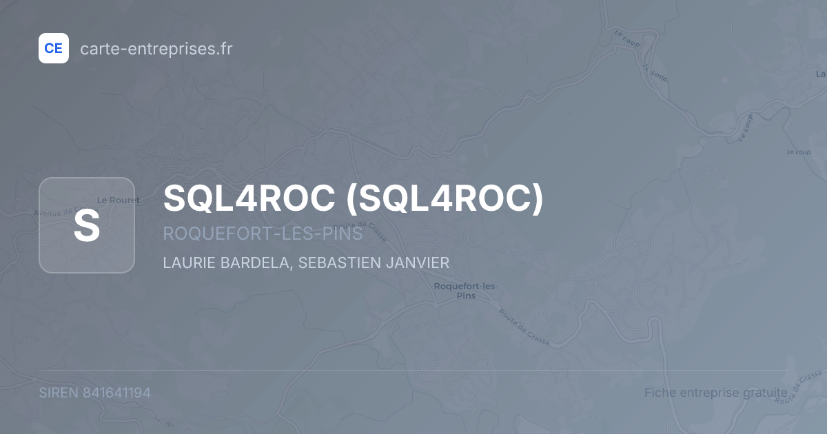 SQL4ROC — 841641194 — fiche entreprise