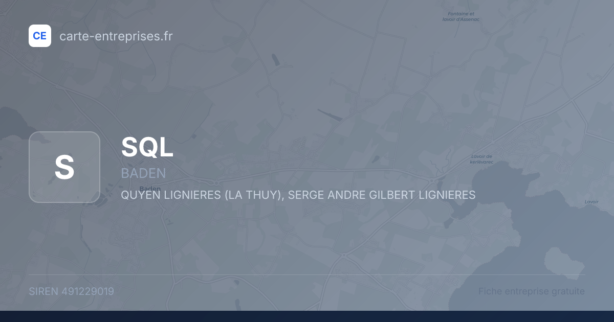 SQL — 491229019 — fiche entreprise
