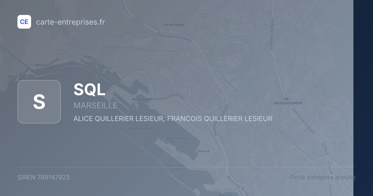 SQL — 789147923 — fiche entreprise
