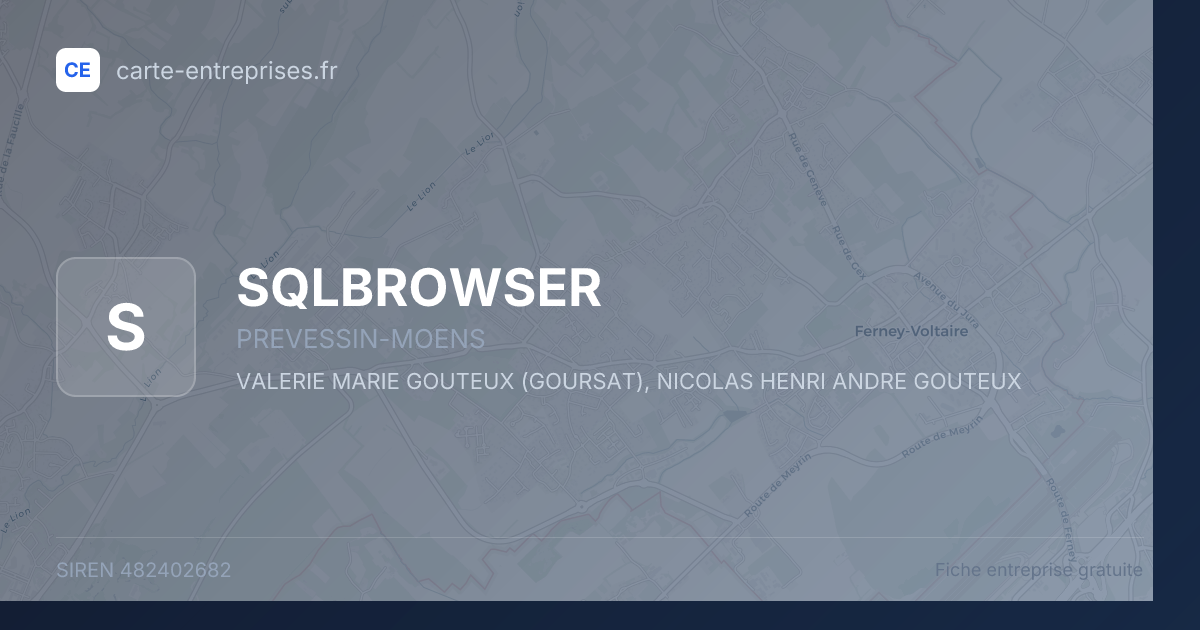 SQLBROWSER — 482402682 — fiche entreprise