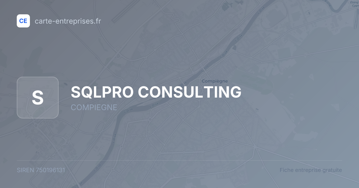 SQLPRO CONSULTING — 750196131 — fiche entreprise
